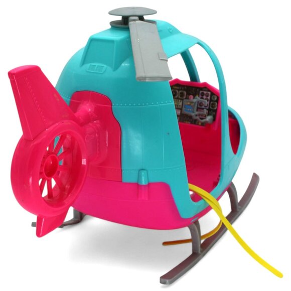 Barbie Helicopter Pink & Blue 2-Seater Toy With Spinning Rotors - Picture 5 of 10